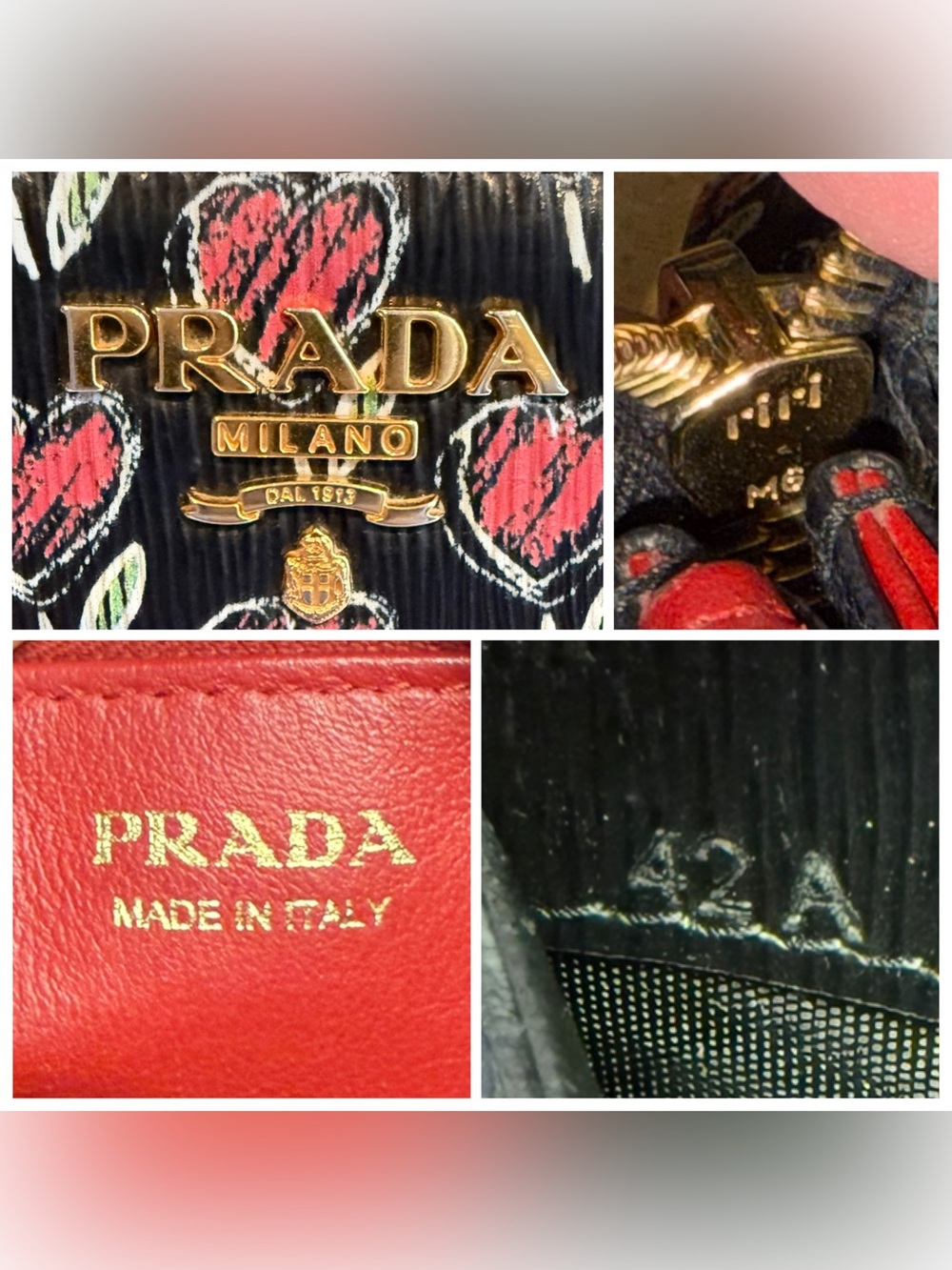 Prada Vitello Move Love Continental Zip Wallet - Picture 11 of 13